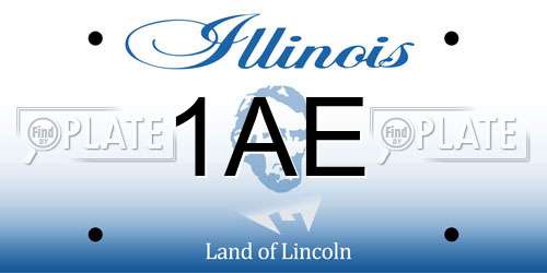 1AE Illinois License Plate