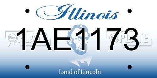 1AE1173 Illinois License Plate
