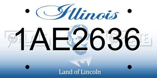 1AE2636 Illinois License Plate