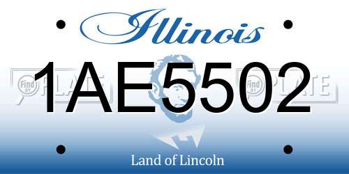 1AE5502 Illinois License Plate