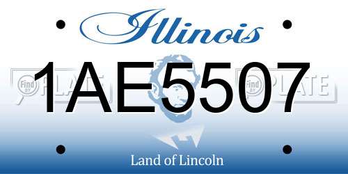 1AE5507 Illinois License Plate