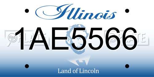 1AE5566 Illinois License Plate