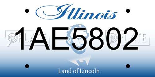 1AE5802 Illinois License Plate