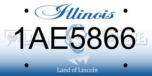 1AE5866 Illinois License Plate