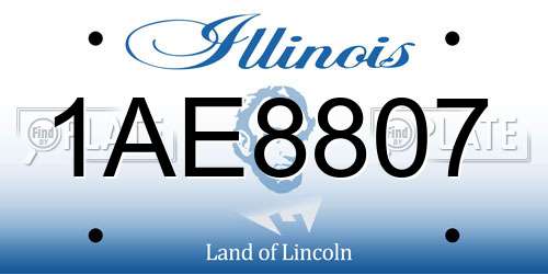 1AE8807 Illinois License Plate