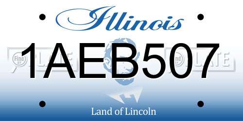 1AEB507 Illinois License Plate