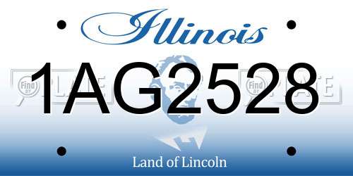 1AG2528 Illinois License Plate