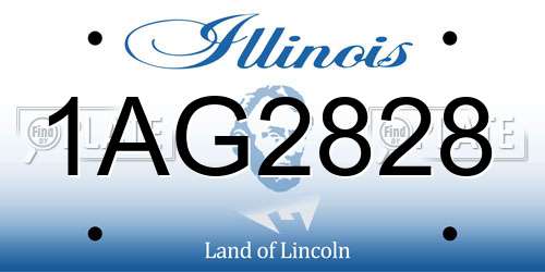 1AG2828 Illinois License Plate