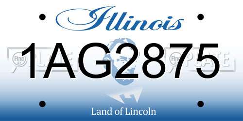 1AG2875 Illinois License Plate