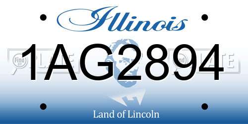 1AG2894 Illinois License Plate