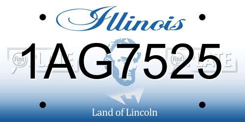 1AG7525 Illinois License Plate