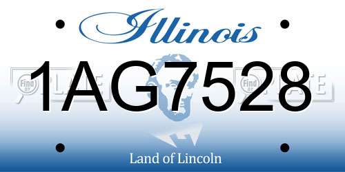 1AG7528 Illinois License Plate