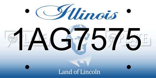 1AG7575 Illinois License Plate