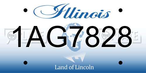 1AG7828 Illinois License Plate