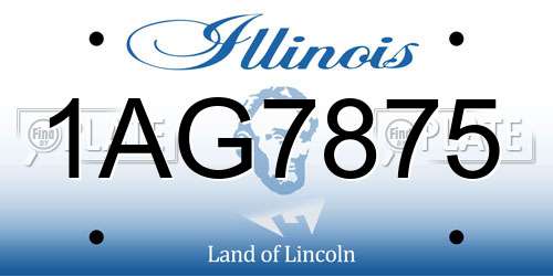 1AG7875 Illinois License Plate