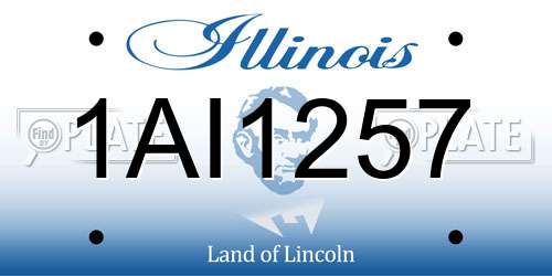 1AI1257 Illinois License Plate
