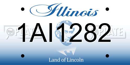 1AI1282 Illinois License Plate