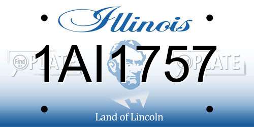 1AI1757 Illinois License Plate