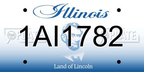1AI1782 Illinois License Plate