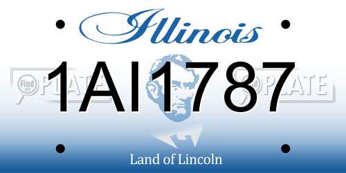 1AI1787 Illinois License Plate