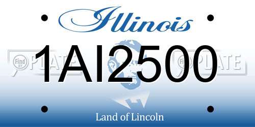 1AI2500 Illinois License Plate