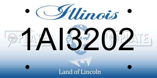 1AI3202 Illinois License Plate
