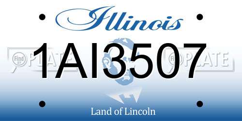 1AI3507 Illinois License Plate