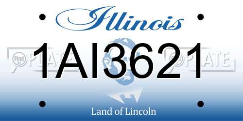 1AI3621 Illinois License Plate