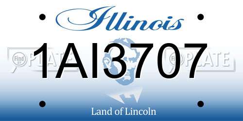 1AI3707 Illinois License Plate