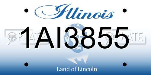 1AI3855 Illinois License Plate