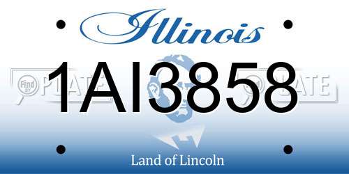 1AI3858 Illinois License Plate