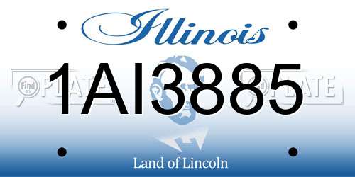 1AI3885 Illinois License Plate