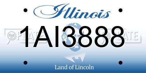 1AI3888 Illinois License Plate