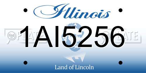 1AI5256 Illinois License Plate