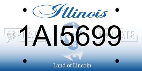 1AI5699 Illinois License Plate