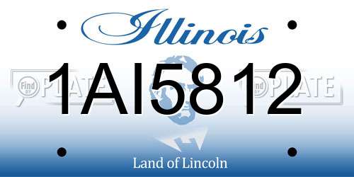 1AI5812 Illinois License Plate