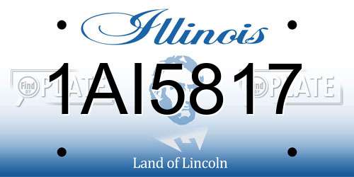 1AI5817 Illinois License Plate