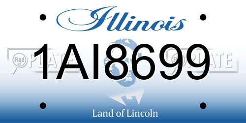 1AI8699 Illinois License Plate