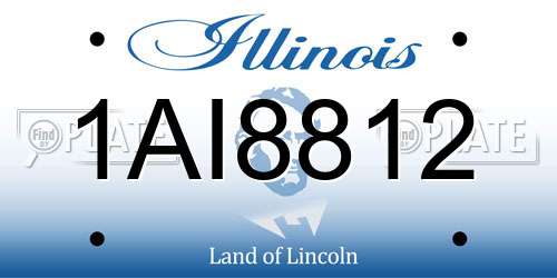 1AI8812 Illinois License Plate