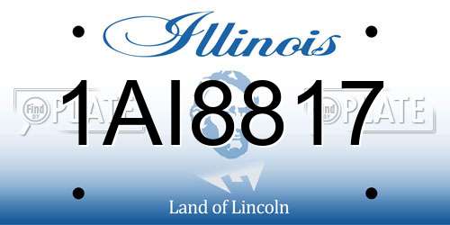 1AI8817 Illinois License Plate