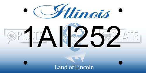1AII252 Illinois License Plate