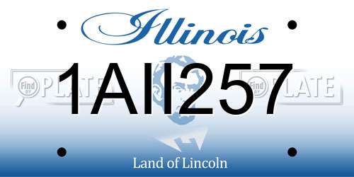 1AII257 Illinois License Plate