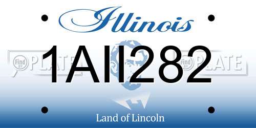 1AII282 Illinois License Plate