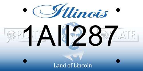1AII287 Illinois License Plate
