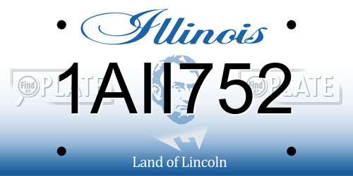 1AII752 Illinois License Plate