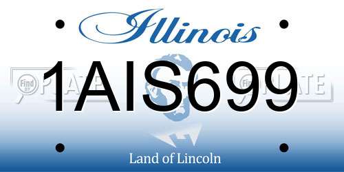 1AIS699 Illinois License Plate