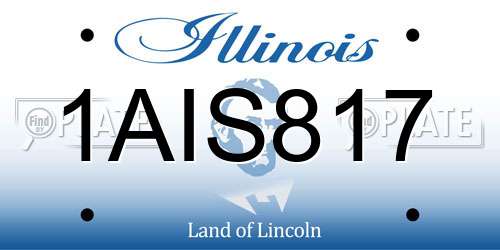 1AIS817 Illinois License Plate