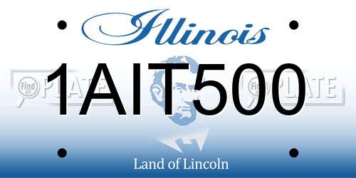 1AIT500 Illinois License Plate