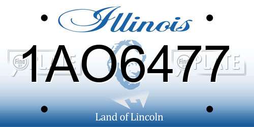 1AO6477 Illinois License Plate