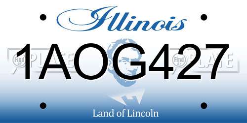 1AOG427 Illinois License Plate